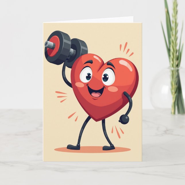 Heartfelt Fitness Fun Card Karte (Vorderseite)