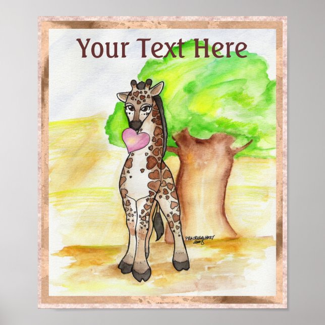 Heartfelt Giraffe Poster (Vorne)