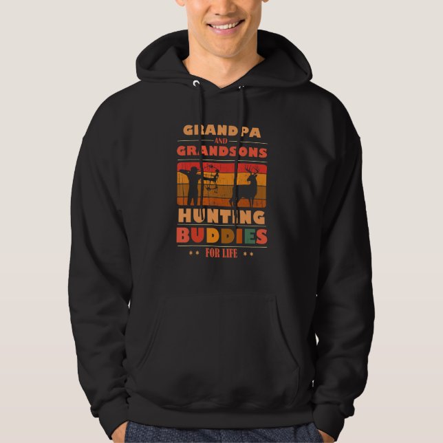 Heartfelt GRANDPA Grandsons Buddies For Life Hunti Hoodie (Vorderseite)
