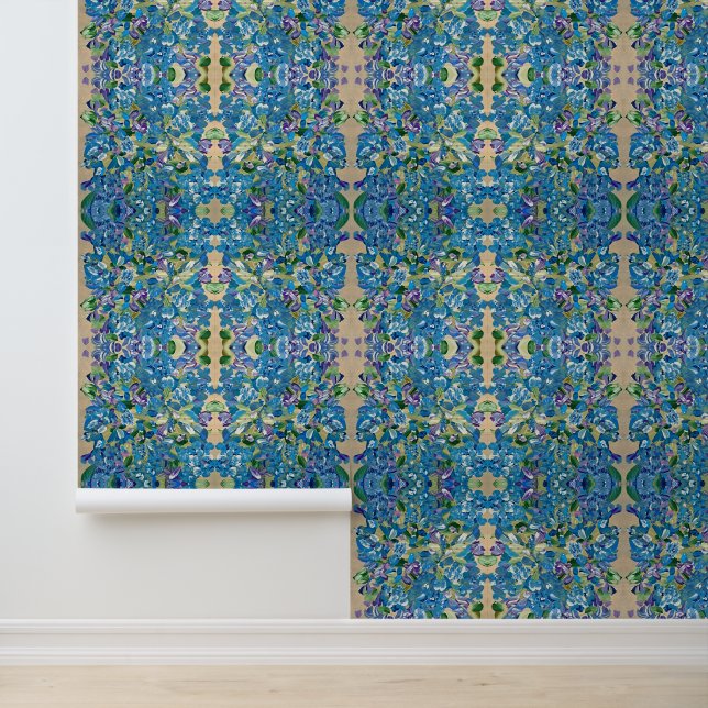 Heartfelt Hydragea Floral Wallpaper Tapete (Anwendung)