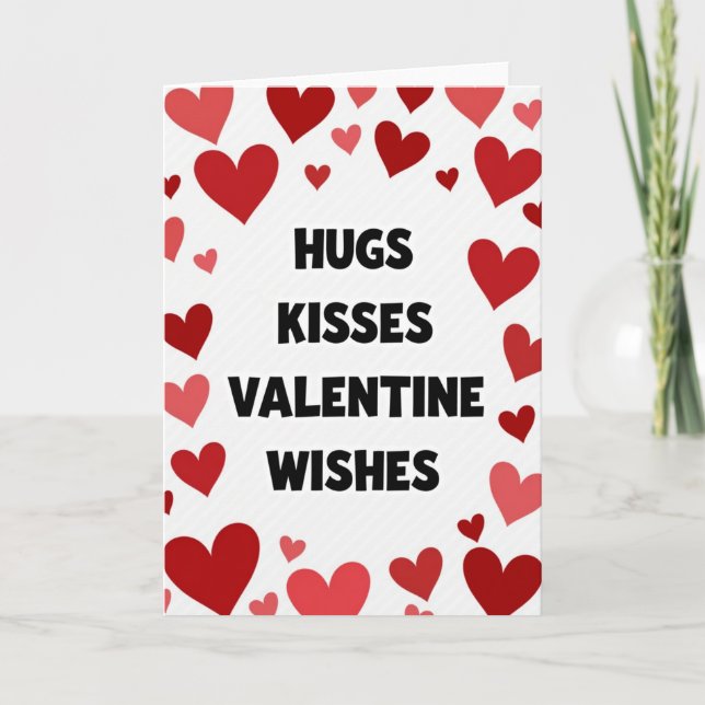 Heartfelt Kisses Valentine Card Karte (Vorderseite)