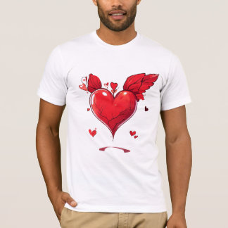 Heartfelt Liebe - Zwei Cartoon Herz vereint T-Shirt