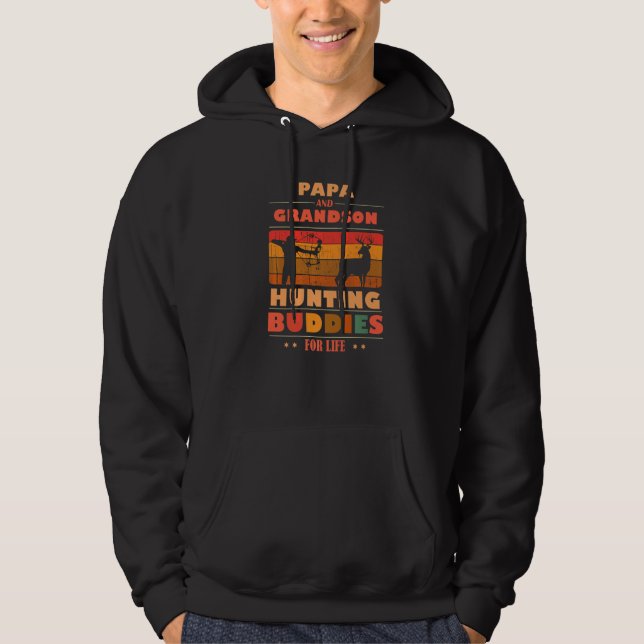 Heartfelt PAPA Grandson Buddies For Life Hunting P Hoodie (Vorderseite)