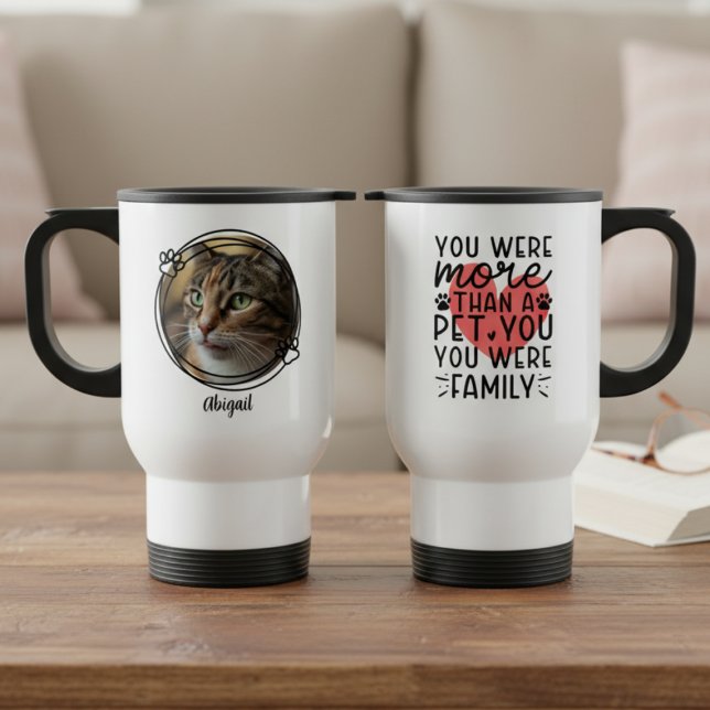Heartfelt Pet Memorial Photo – Loving Remembrance Reisebecher (Heartfelt pet memorial photo travel mug)