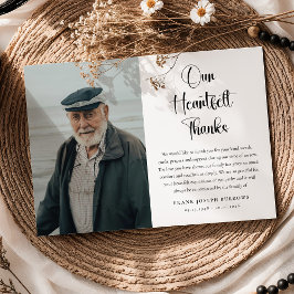 Heartfelt Thanks Funeral Photo & Message Sympathy Dankeskarte