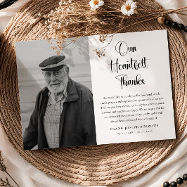 Heartfelt Thanks Funeral Photo & Message Sympathy Dankeskarte