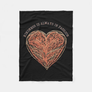 Heartfelt Threads Kindness Fashion Statement Stick Fleecedecke