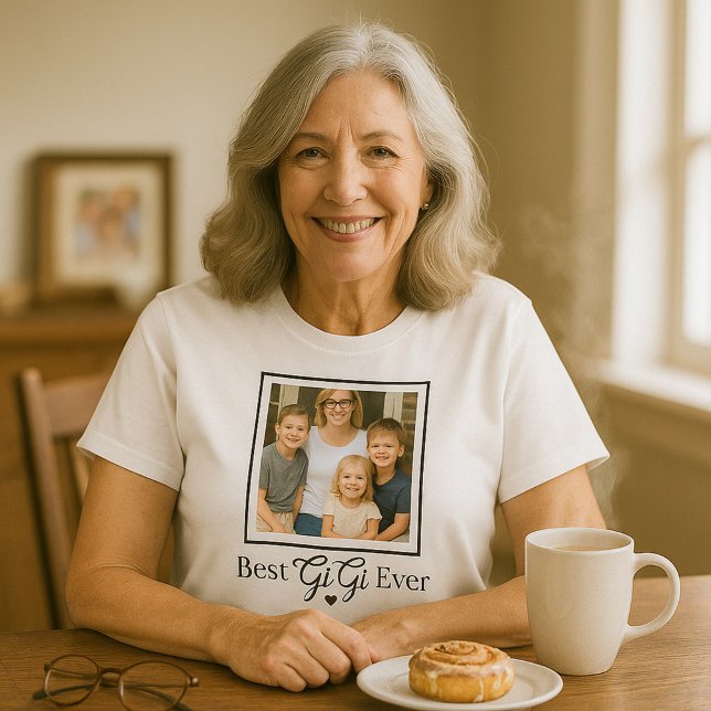 Heartful Best GiGi Ever Grandma Appreciation Photo T-Shirt (Von Creator hochgeladen)