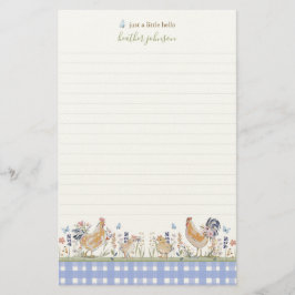 Hearthlight Notes Frühling Weiche Wiese Gingham Briefpapier