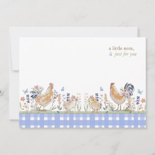 Hearthlight Notes Frühling Weiche Wiese Gingham Mitteilungskarte