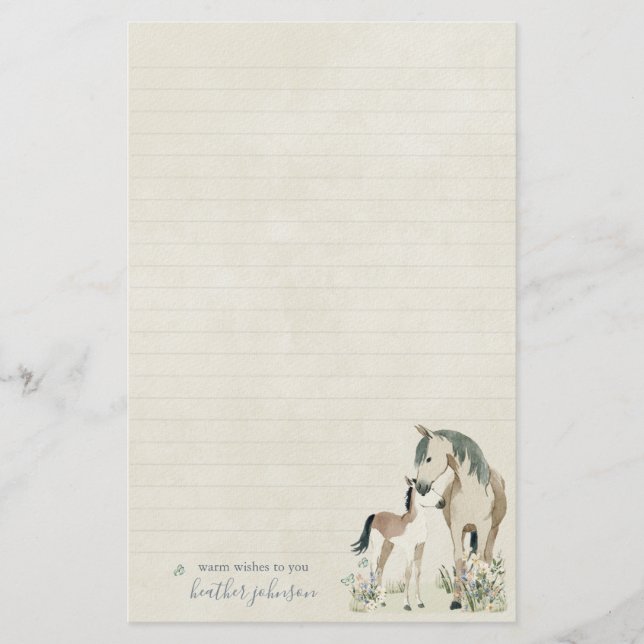 Hearthlight Notes Meadow & Mane Notes Briefpapier (Vorderseite)