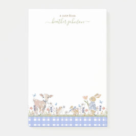 Hearthlight Notes Spring Soft Meadow Gingham Post-it Klebezettel
