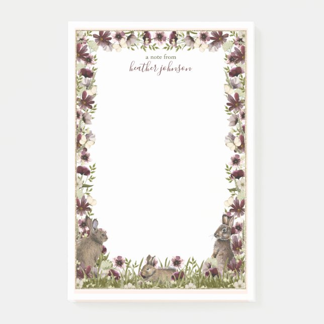 Hearthlight Notes Spring Soft Meadow Wildflower Post-it Klebezettel (Vorderseite)