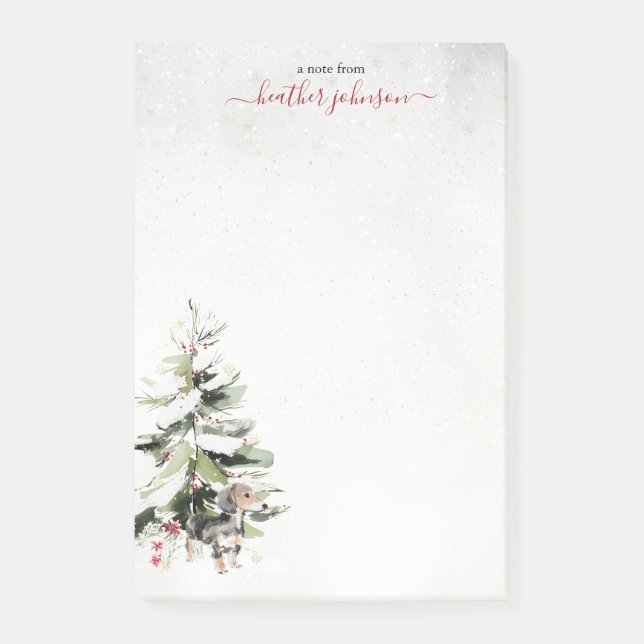 Hearthlight Notes Winter Cozy Hund Post-it Notes Klebezettel (Vorderseite)