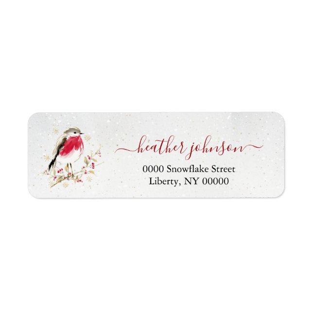 Hearthlight Notes Winter Robin Vogel Personalisier (Vorne)