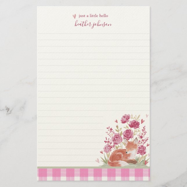 Hearthlight Notizen Ein bisschen Liebe Romantische Briefpapier (Vorderseite)
