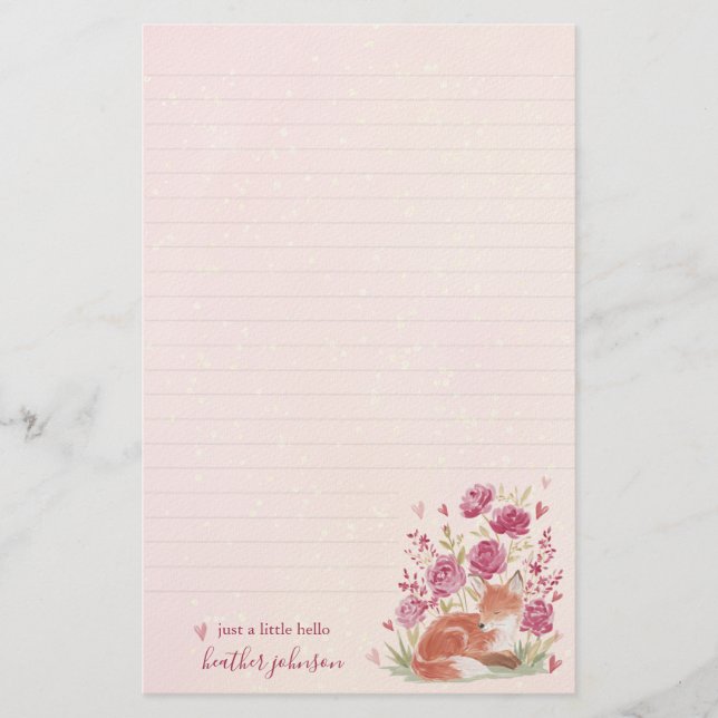 Hearthlight Notizen Ein bisschen Liebe Romantische Briefpapier (Vorderseite)