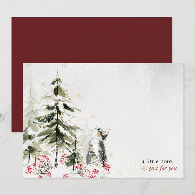 Hearthlight Notizen Winter Cozy Kitten Personalisi (Vorne/Hinten)