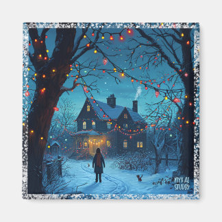 Hearthside Holiday Magnet