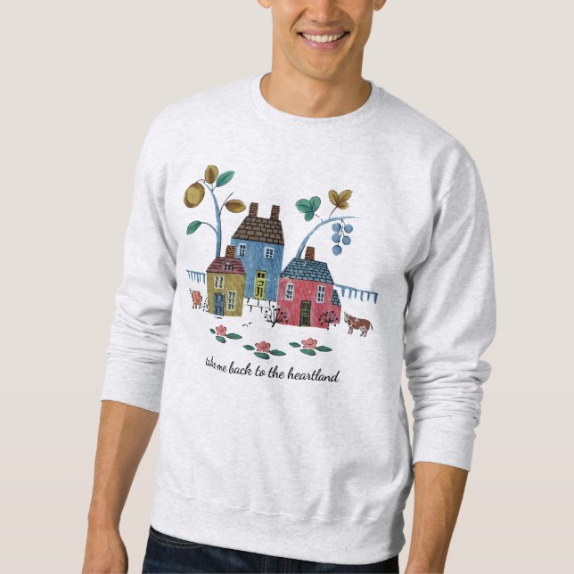 Heartland Cozy Americana Vintage Country Style Sweatshirt (Vorderseite)