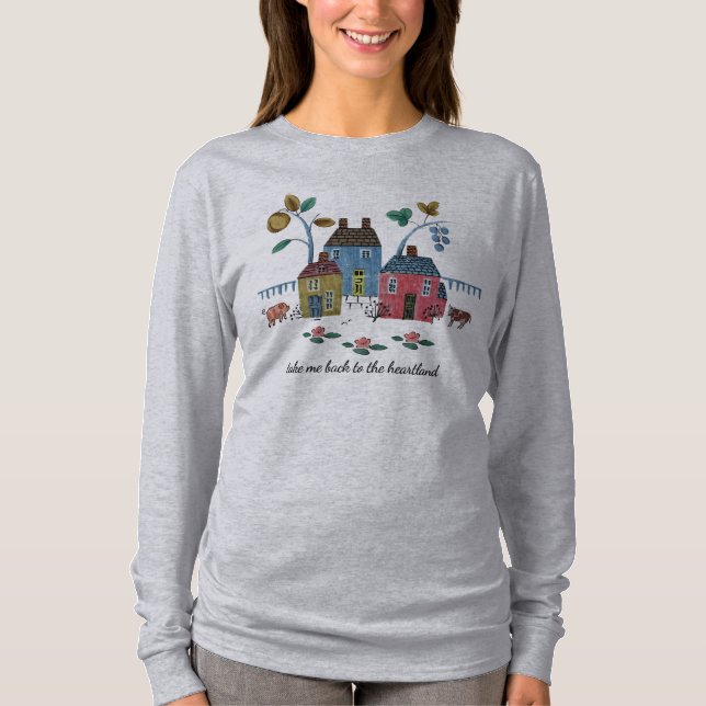 Heartland Cozy Americana Vintage Country Style T-Shirt (Vorderseite)