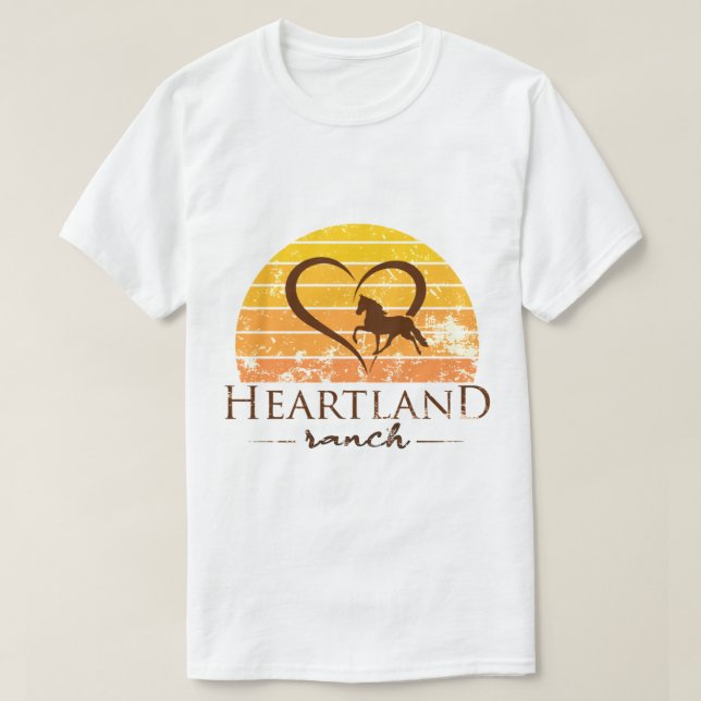 Heartland,Heartland Ranch,glitter Heartland,sunset T-Shirt (Design vorne)