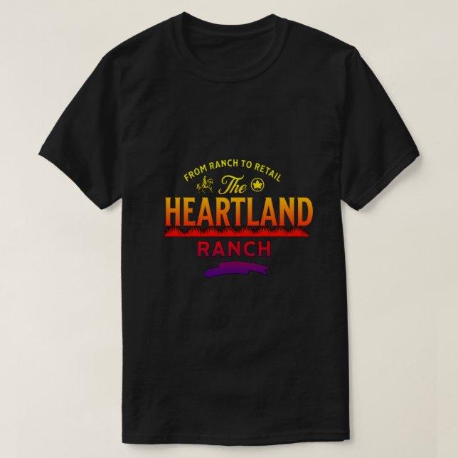 Heartland Ranch von Ranch bis Einzelhandel T-Shirt (Design vorne)