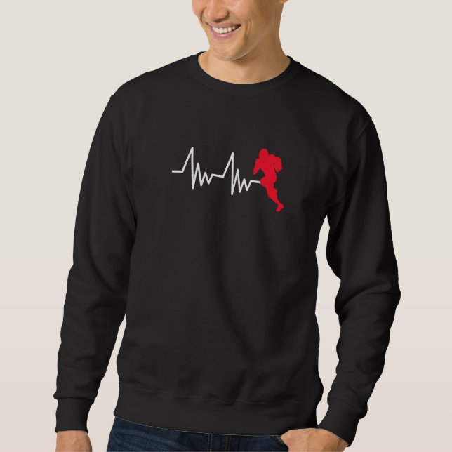 Heartline American Football ball Pigskin Love Hear Sweatshirt (Vorderseite)