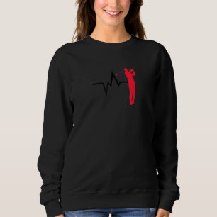 Heartline Sports Golf Swing Golfspielen Liebe Herz Sweatshirt