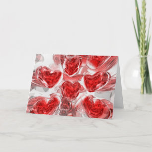 Hearts Afire Abstract Card Karte