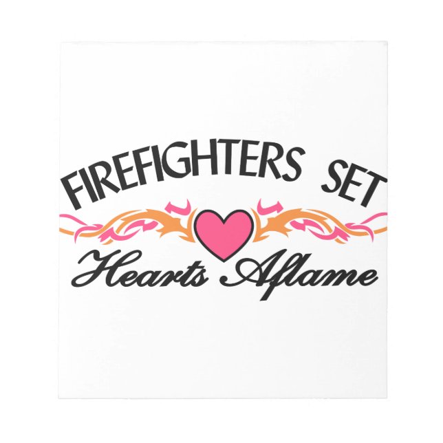 Hearts Aflamme Notizblock (Vorderseite)