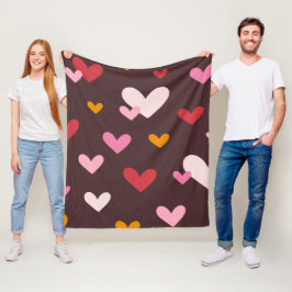 Hearts Aflutter Fleecedecke