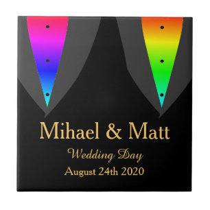 Hearts Aglow mit Pride Tile Geschenk für Homosexue Fliese