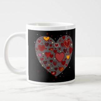 Hearts allover Jumbo-Tasse