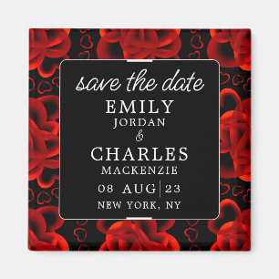 Hearts Alots Elegante Wedding Magnet