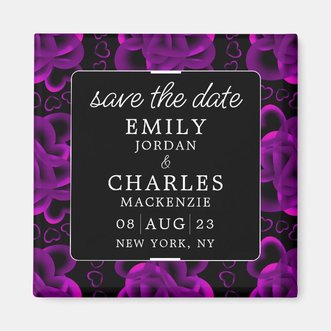 Hearts Alots Elegante Wedding Magnet (Vorne)