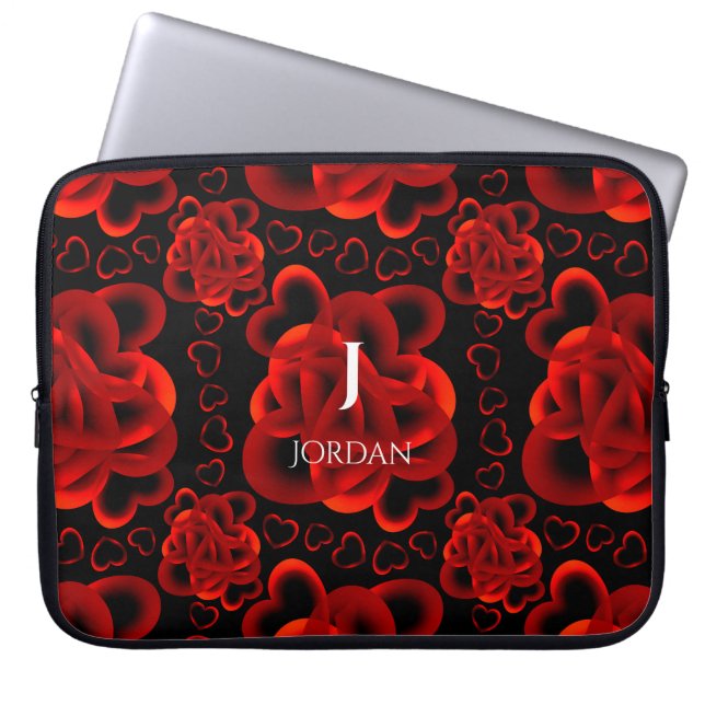 Hearts Alots Pattern Laptopschutzhülle (Vorderseite)