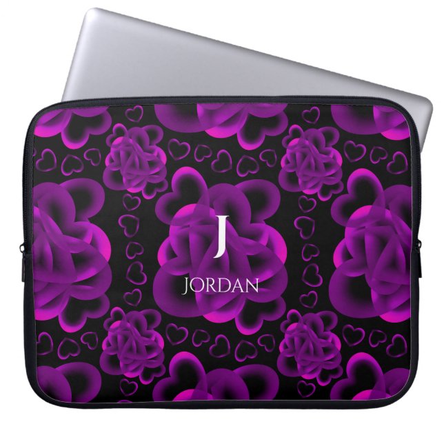 Hearts Alots Pattern Laptopschutzhülle (Vorderseite)
