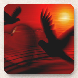 Hearts and Doves Getränkeuntersetzer