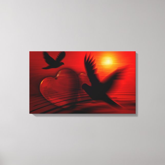 Hearts and Doves Leinwanddruck (Vorderseite)