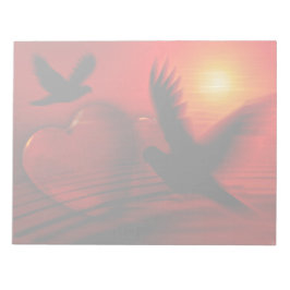 Hearts and Doves Notizblock