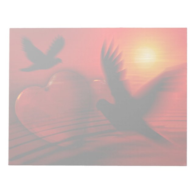 Hearts and Doves Notizblock (Vorderseite)