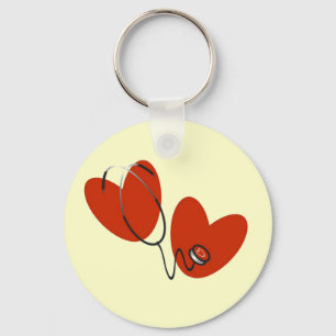 Hearts and Stethoscope T-shirts and Gifts Schlüsselanhänger