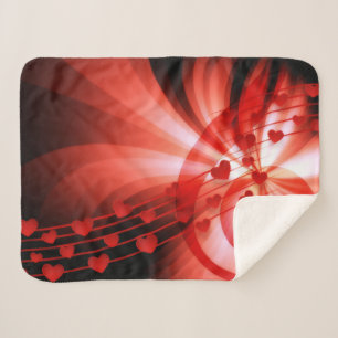 Hearts Baby Blanket Klein Sherpadecke