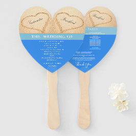 Hearts Beach Hochzeitsfeierprogramm Ocean Blue H Fächer