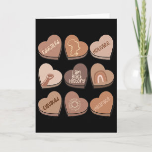 Hearts Black History Month V-Day Valentinstag Bild Karte