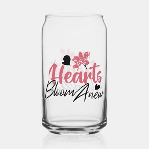 Hearts Bloom new - inspirierendes Blumenzitat Dosenglas