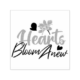 Hearts Bloom new - inspirierendes Blumenzitat Permastempel