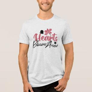 Hearts Bloom new - inspirierendes Blumenzitat Tri-Blend Shirt