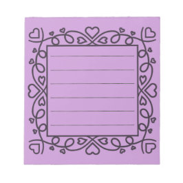 Hearts Border  Notizblock